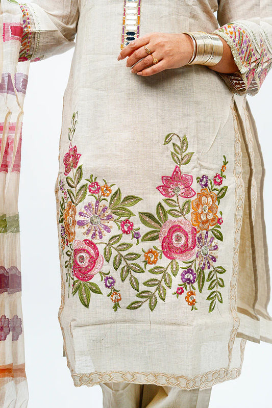 Pink Cotton Suit Set with Dupatta Printed Kurta Salwar Set