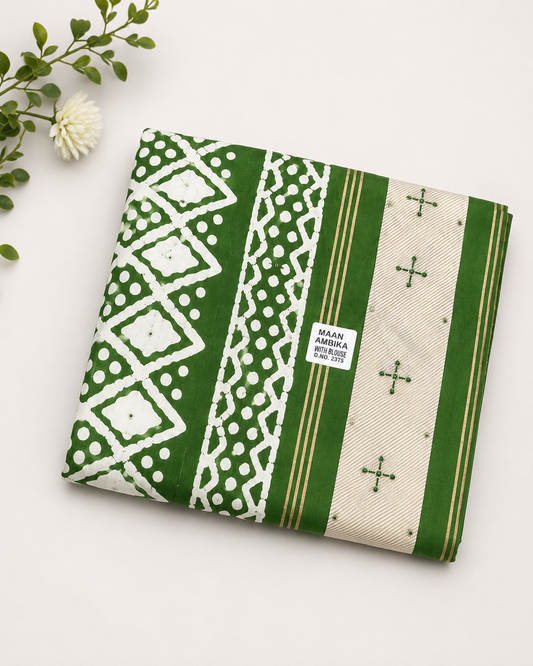 Green Bandhani print pure cotton suit set with kurta, bottom and printed dupatta – view 7