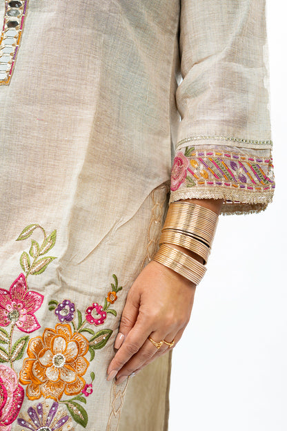 Pink Cotton Suit Set with Dupatta Printed Kurta Salwar Set