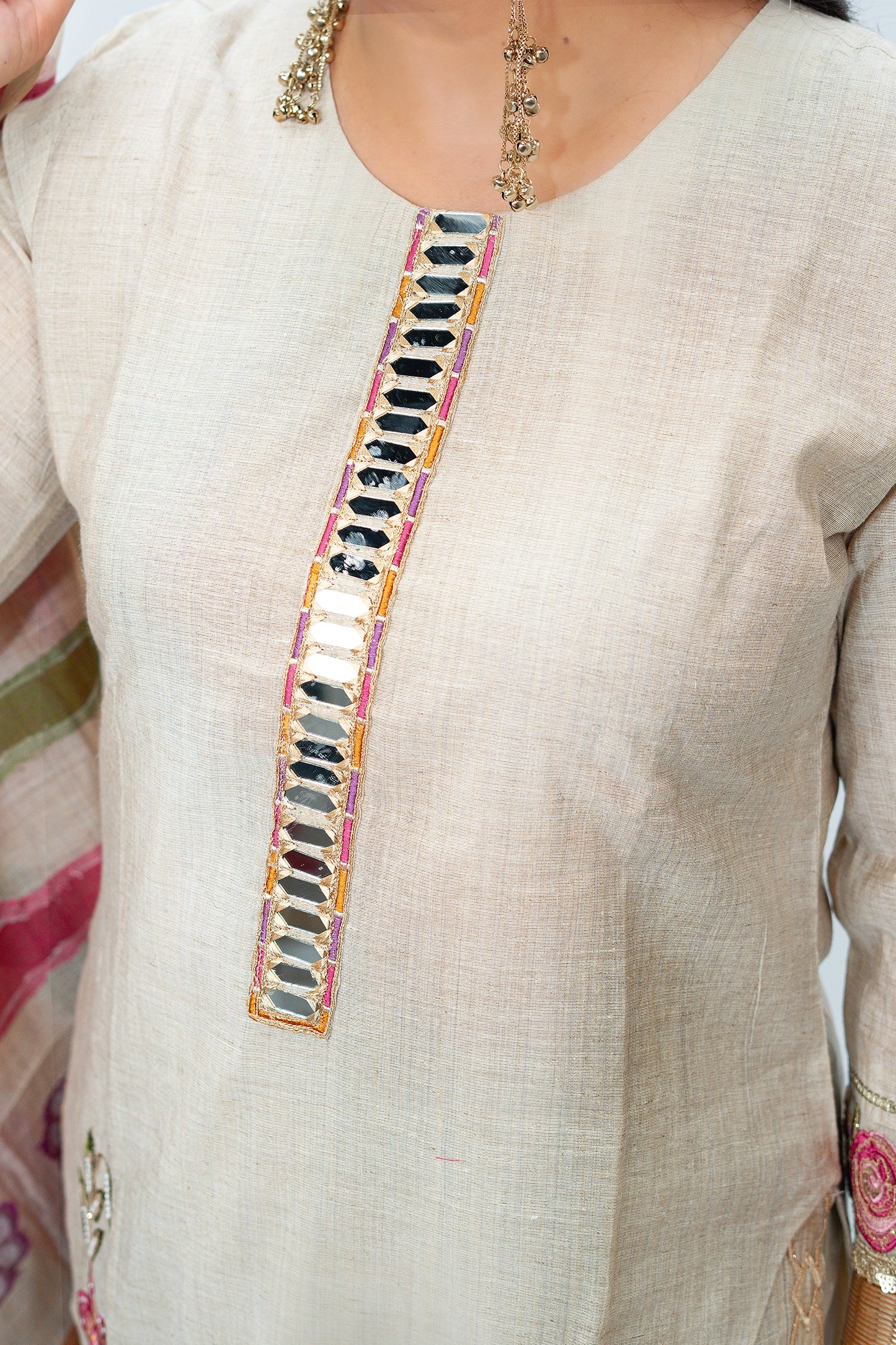 Pink Cotton Suit Set with Dupatta Printed Kurta Salwar Set