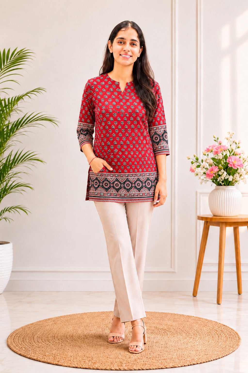 Printed Short Kurti – Everyday Ethnic Ease